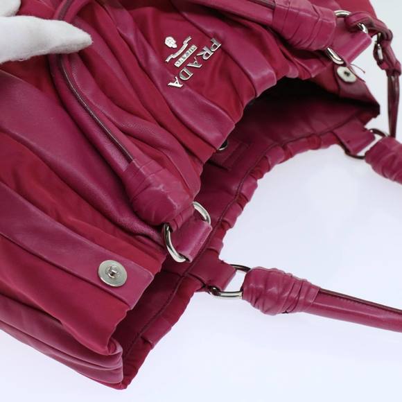 PRADA Shoulder Bag Nylon Leather Pink Auth yk8547 - Picture 14 of 16